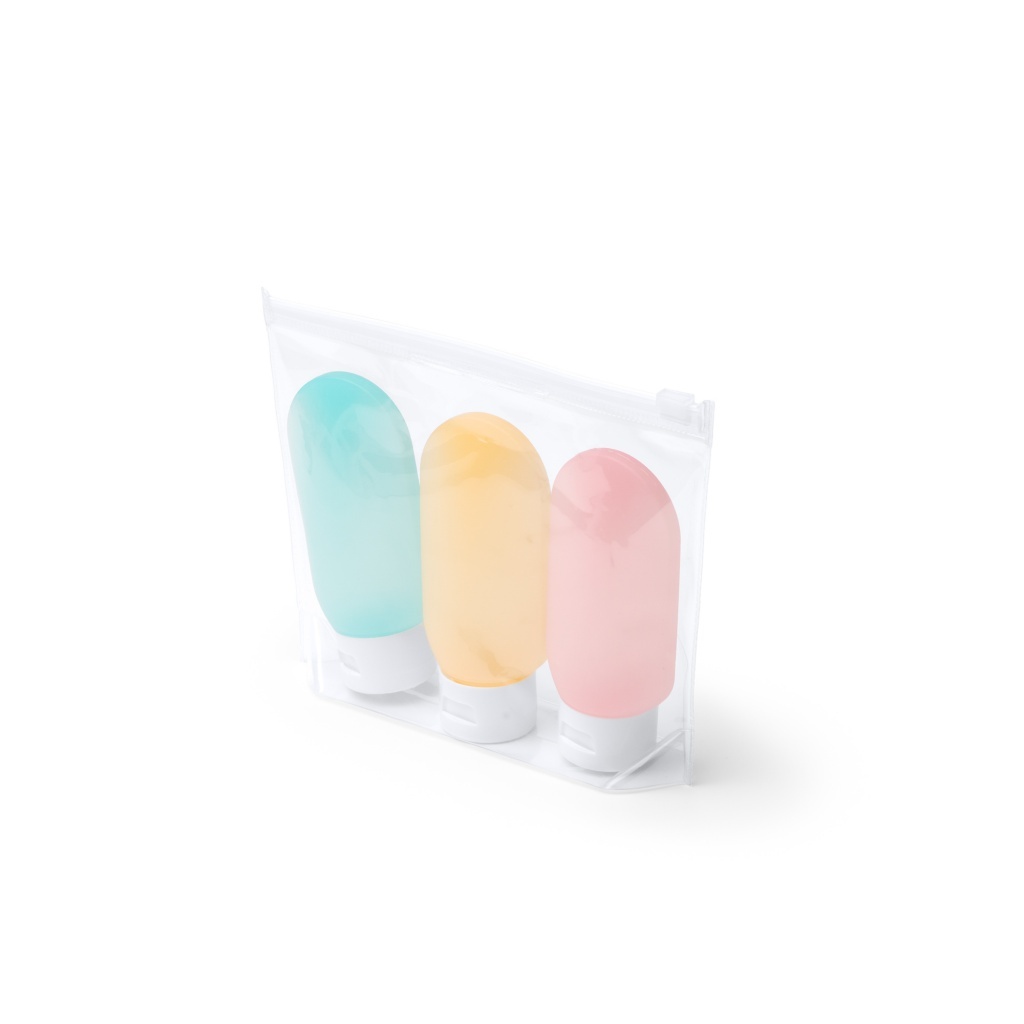 LOGAN - Zestaw 3 pojemników podróżnych na kosmetyki