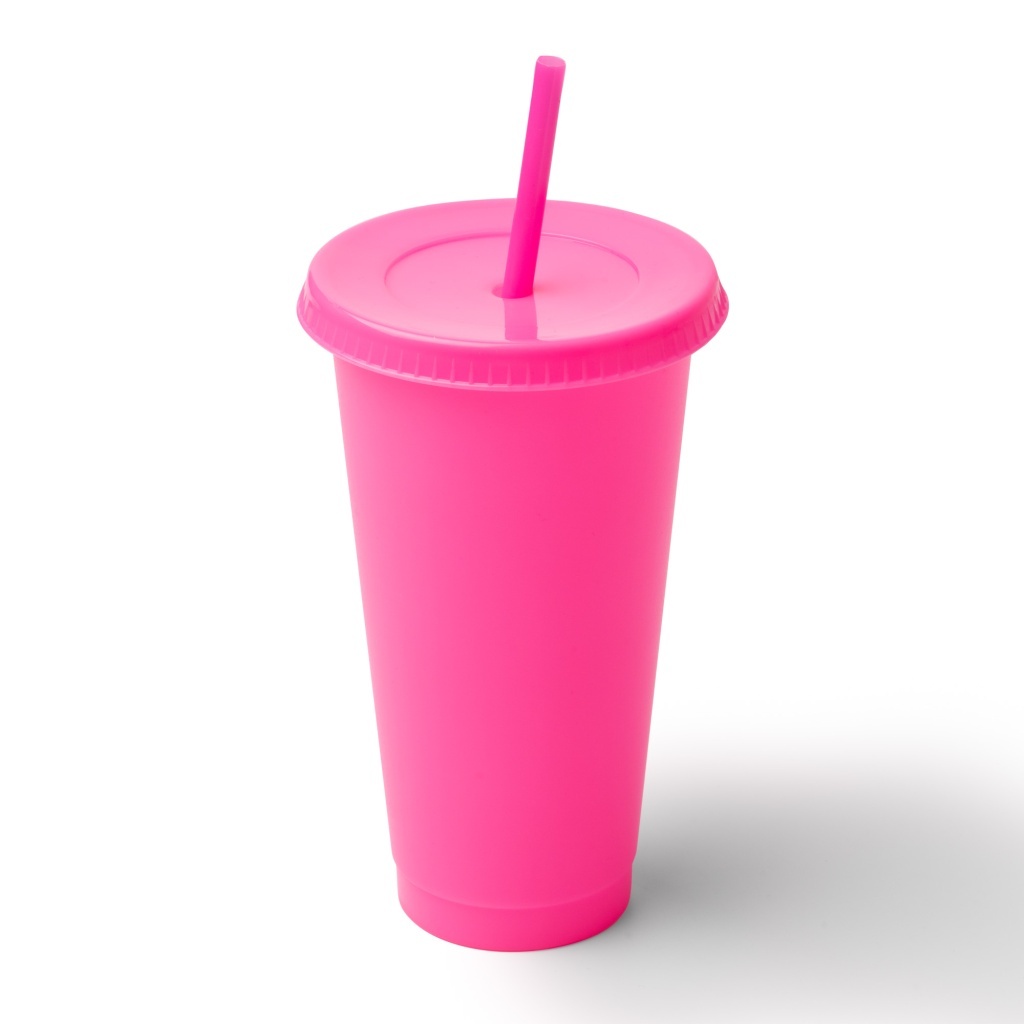 BAKY - Kubek z pokrywką i słomką z PP z recyklingu, 710ml