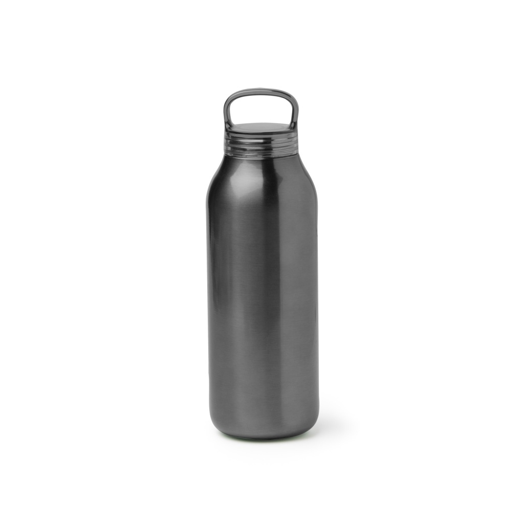 BONTAX - Butelka z podwójnymi ściankami ze stali nierdzewnej z zakrętką z uchwytem, 500ml