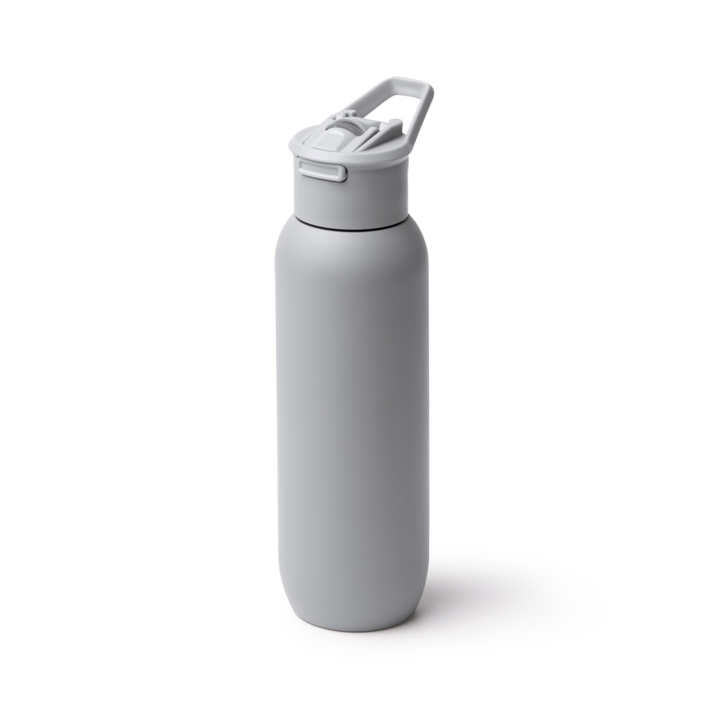 BULGON - Butelka termiczna ze stali nierdzewnej z recyklingu, uchwyt i słomka, 500ml