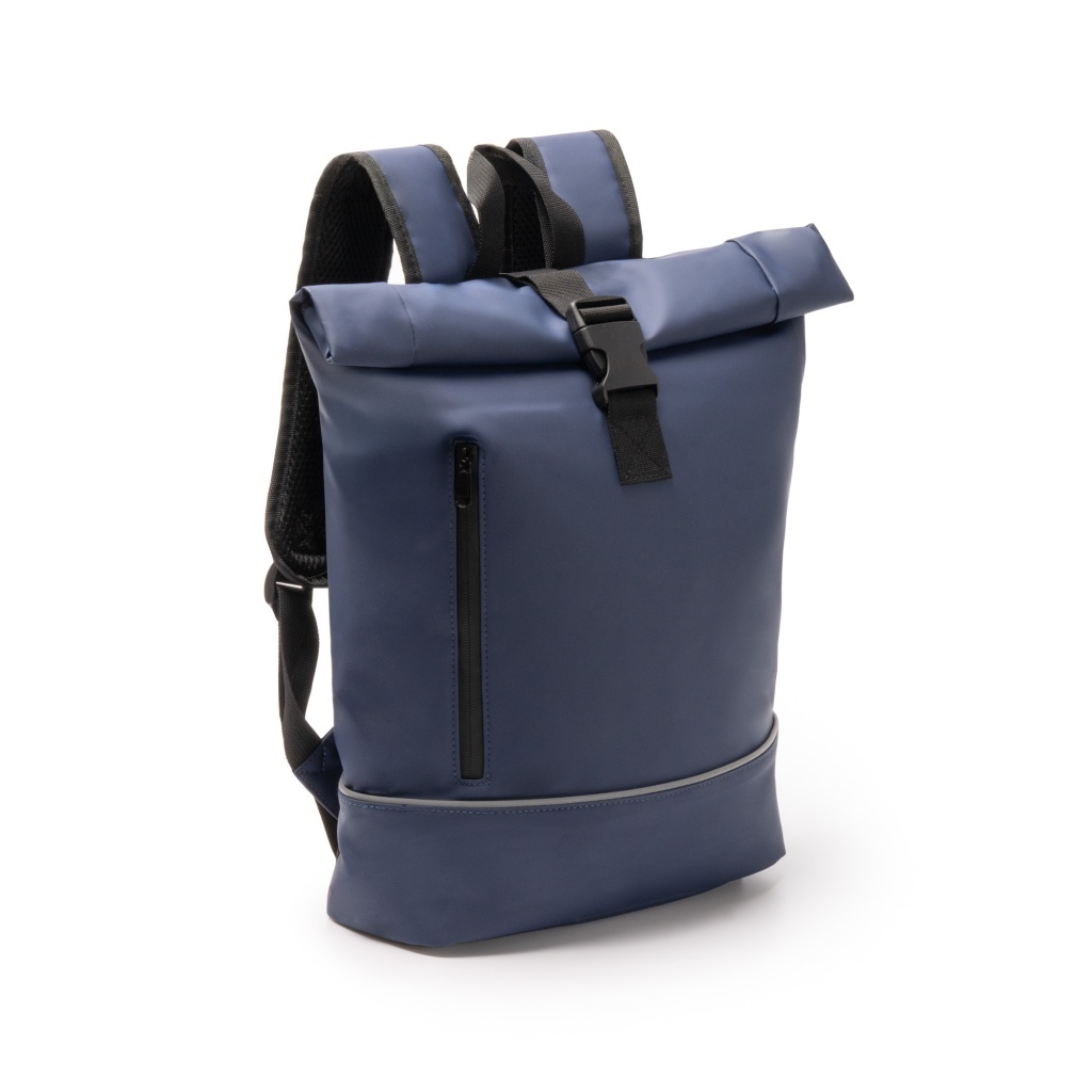 VALDEZ - Plecak ze skóry PU i RPET z zapięciem rolltop