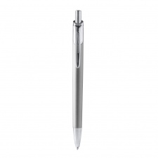 Borg - Długopis z główną konstrukcją wykonaną z aluminium pochodzącego z recyklingu i przyciskiem o chromowanym wykończeniu.