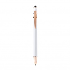 Roses - Miękki w dotyku metalowy długopis z detalami w kolorze różowego złota.