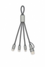 TRIDENT 2 ECO - Wzmocniony kabel do ładowania USB 4w1 -190mm, wykonany z materiału RPET